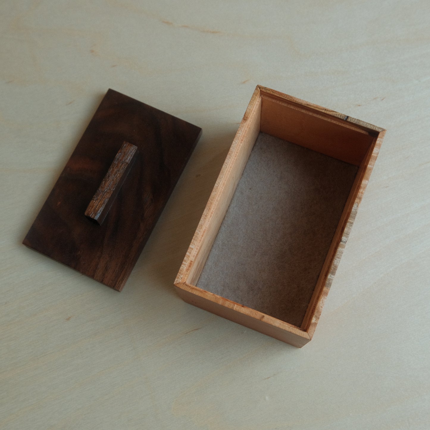 Orange Painted Ambrosia Maple Decorative Keepsake Box 016