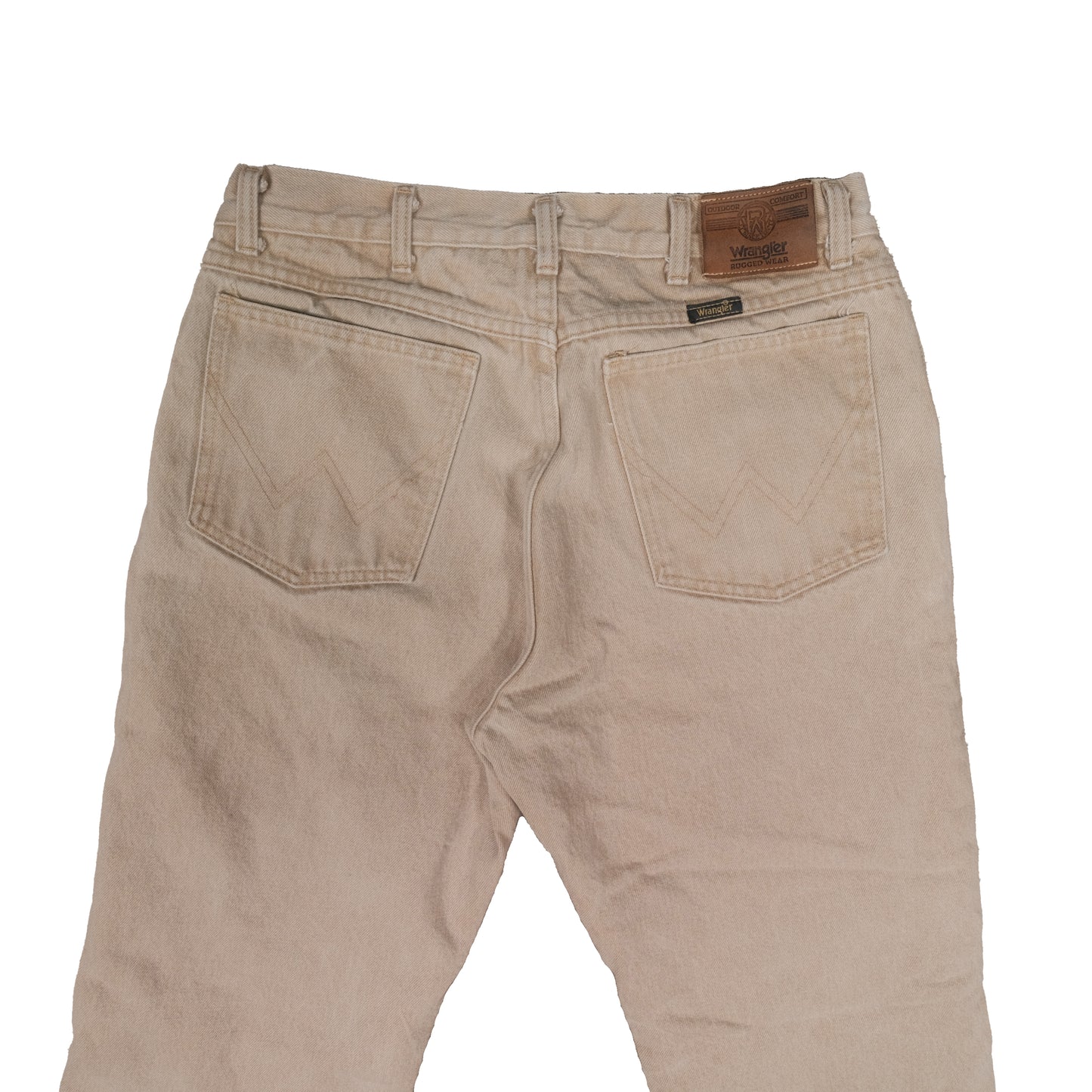 Vintage Wrangler Rugged Wear Denim Insulated Tan Jeans - Men's 30x30