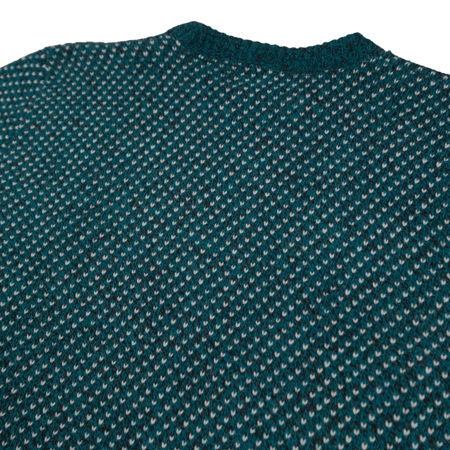 Vintage Wool Blend Men’s L Sweater Teal Birdseye Traverse City, MI