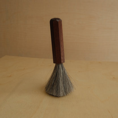 Wooden Horse Hair Espresso Brush With Walnut Handle