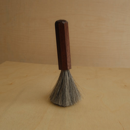 Wooden Horse Hair Espresso Brush With Walnut Handle