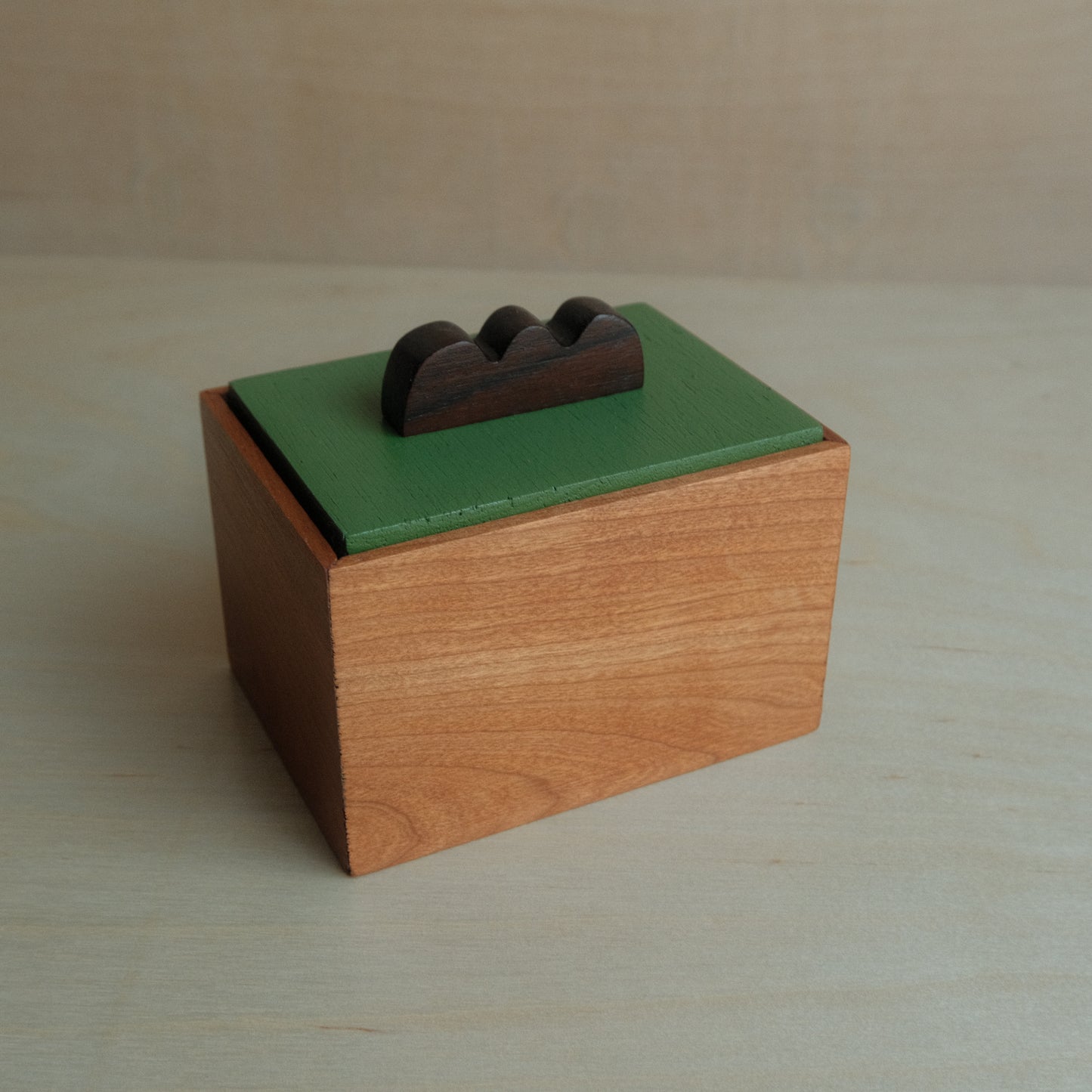 Cherry With Green Lid Decorative Keepsake Box 019