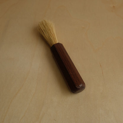 Wooden Tampico Espresso Brush With Walnut Handle