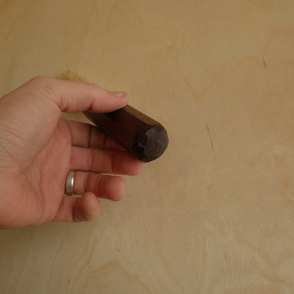 Wooden Tampico Espresso Brush With Walnut Handle