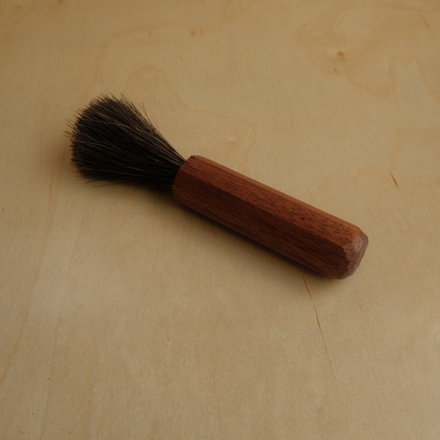 Wooden Horse Hair Espresso Brush With Spanish Cedar Handle