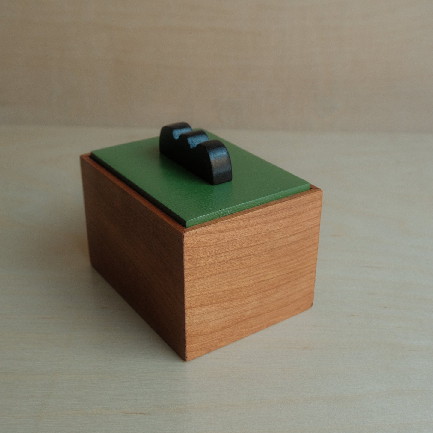 Cherry With Green Lid Decorative Keepsake Box 019