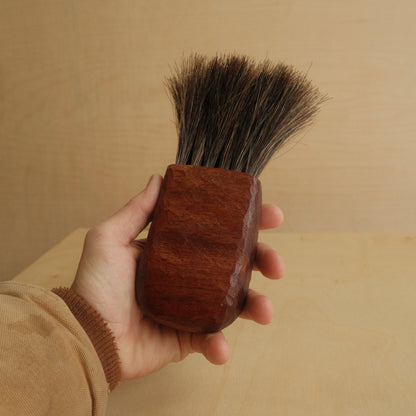 Medium Wooden Horse Hair Brush With Mahogany Handle 1/1