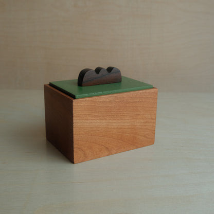 Cherry With Green Lid Decorative Keepsake Box 019