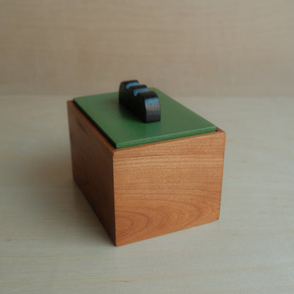 Cherry With Green Lid Decorative Keepsake Box 019