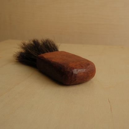 Medium Wooden Horse Hair Brush With Mahogany Handle 1/1