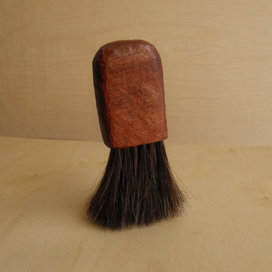 Medium Wooden Horse Hair Brush With Mahogany Handle 1/1