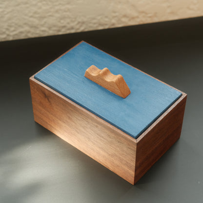 Decorative Box With Blue Lid