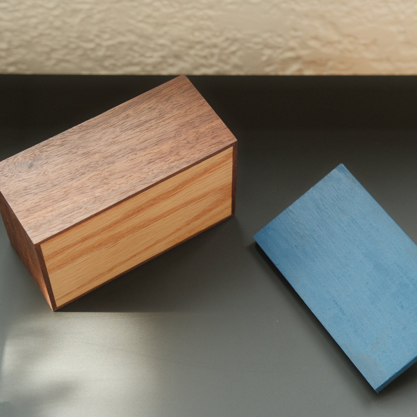 Decorative Box With Blue Lid