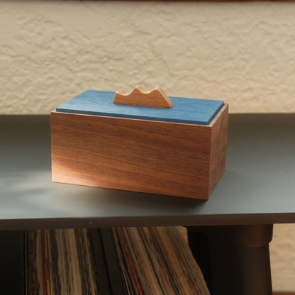 Decorative Box With Blue Lid