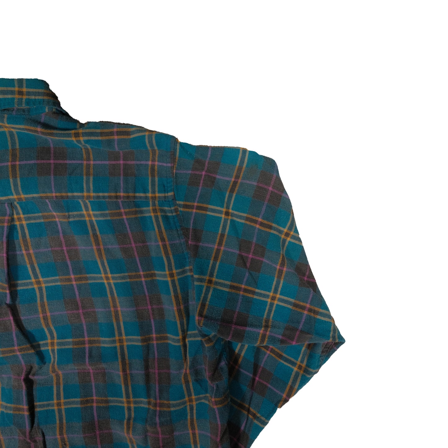 Vintage High Sierra Men's Large Plaid Flannel Teal Soft Cotton 90's