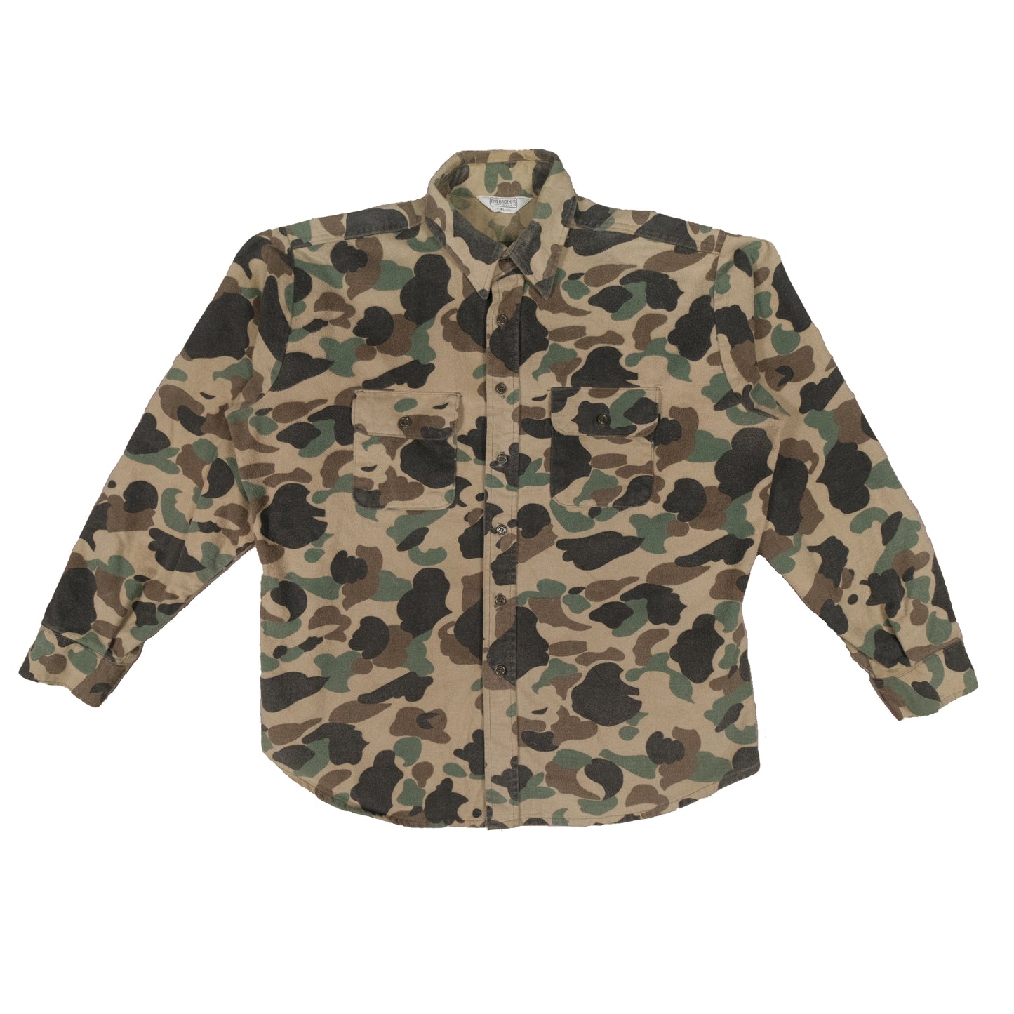 Vintage Five Brother Men's XL Duck Camo Long Sleeve Button Up