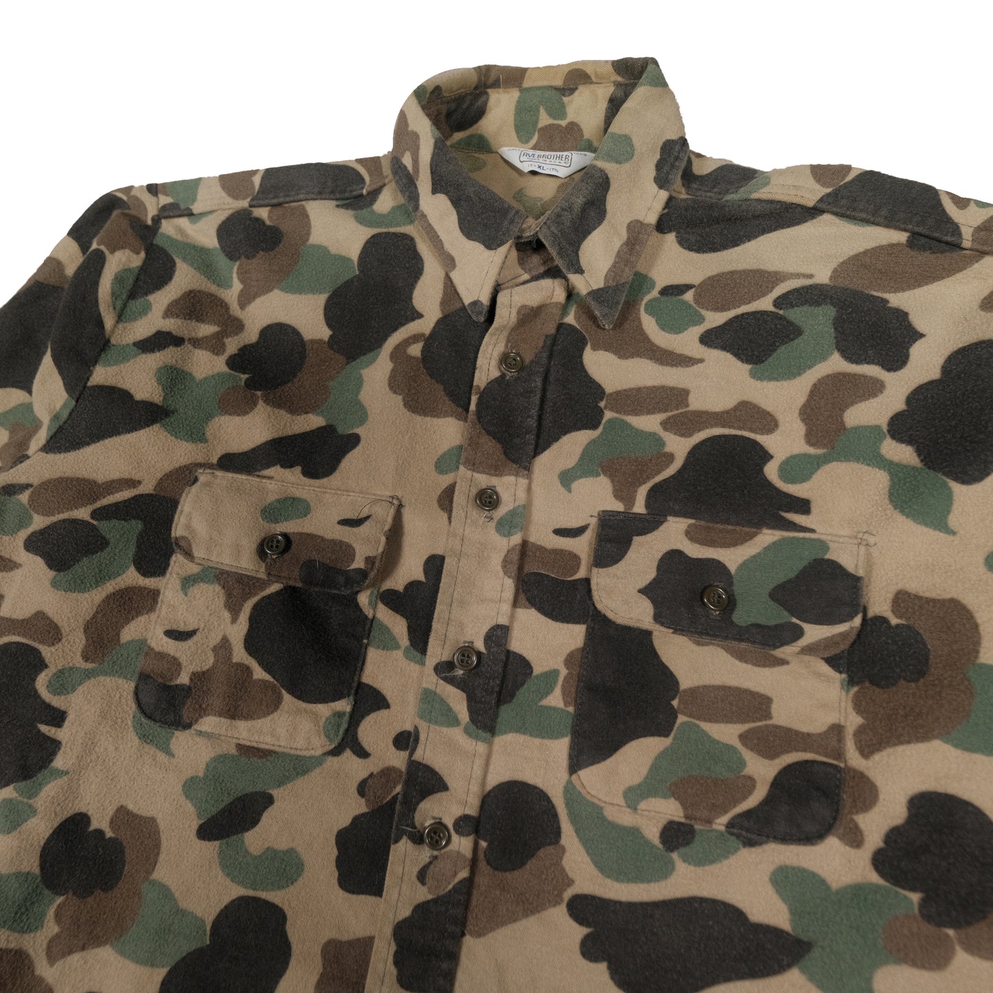 Vintage Five Brother Men's XL Duck Camo Long Sleeve Button Up