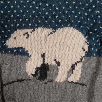 Vintage Woolrich Polar Bear 100% Wool Men's Large Crewneck Sweater