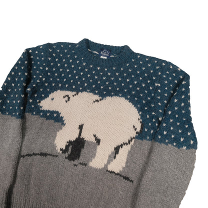 Vintage Woolrich Polar Bear 100% Wool Men's Large Crewneck Sweater