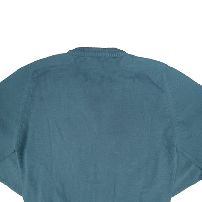 Vintage JC Penney Men's V-Neck Pullover Acrylic Blue Sweater Large Grandpa Academic