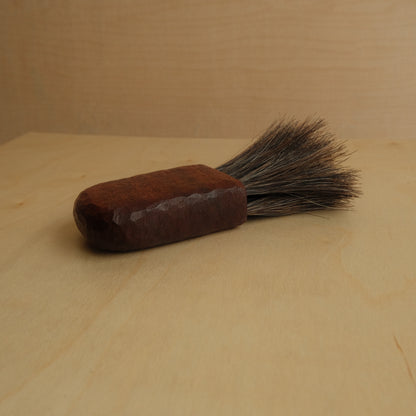Medium Wooden Horse Hair Brush With Mahogany Handle 1/1