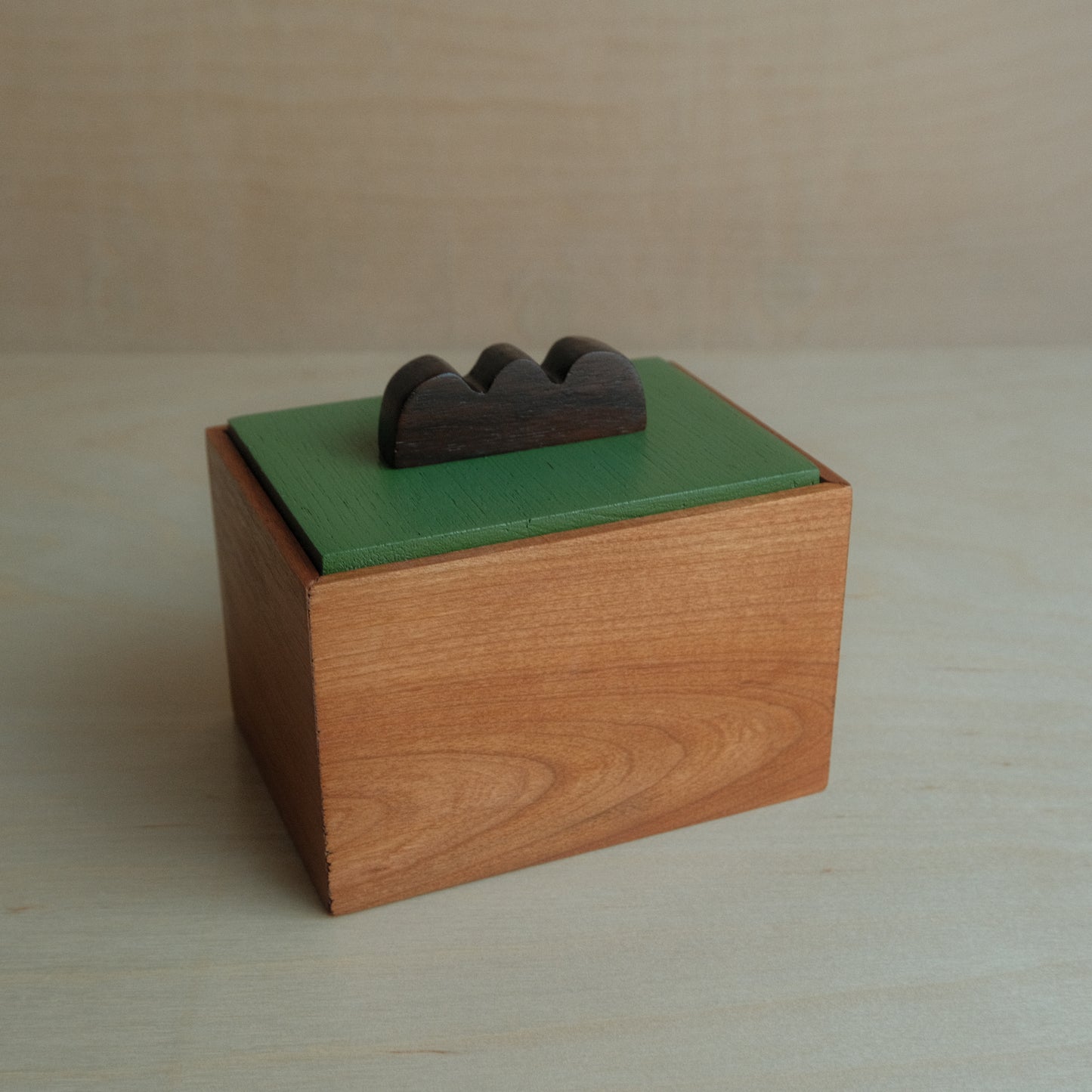 Cherry With Green Lid Decorative Keepsake Box 019