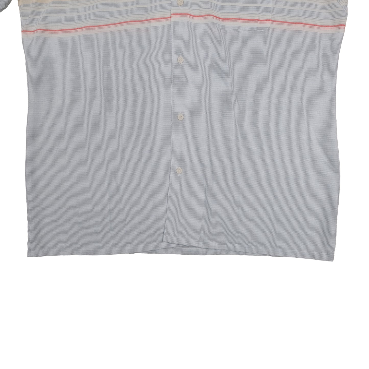 Vintage Arrow Sea Isle Men’s Large Camp Shirt Loop Collar Stripe Short Sleeve