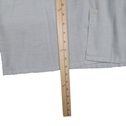 Vintage Arrow Sea Isle Men’s Large Camp Shirt Loop Collar Stripe Short Sleeve