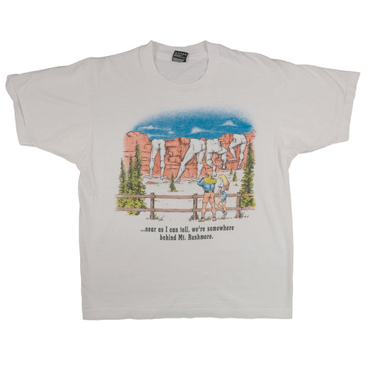 Vintage 70’s Screen Stars Adult Large Mt. Rushmore, South Dakota T-Shirt Funny Single Stitch