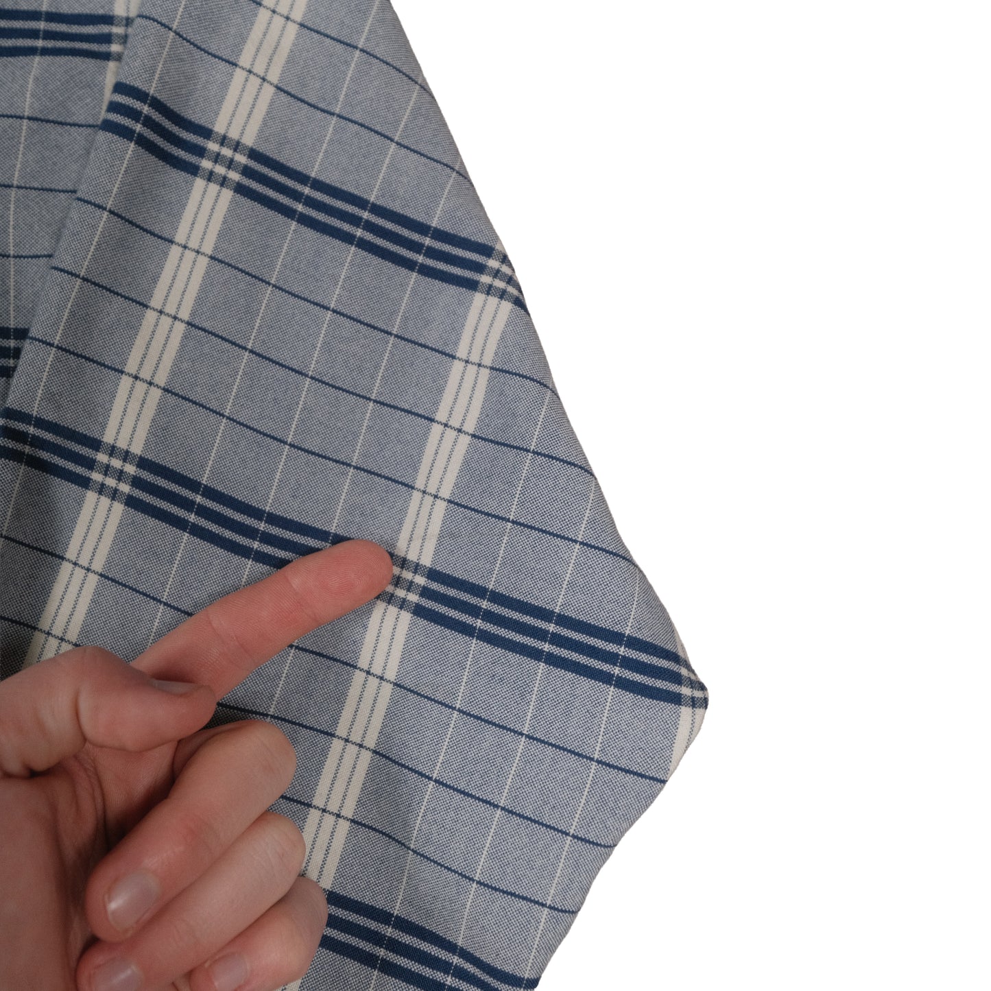 Vintage Whitefish Bay Men’s XL Button Down Window Pane Plaid Blue