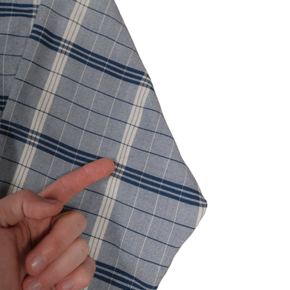 Vintage Whitefish Bay Men’s XL Button Down Window Pane Plaid Blue