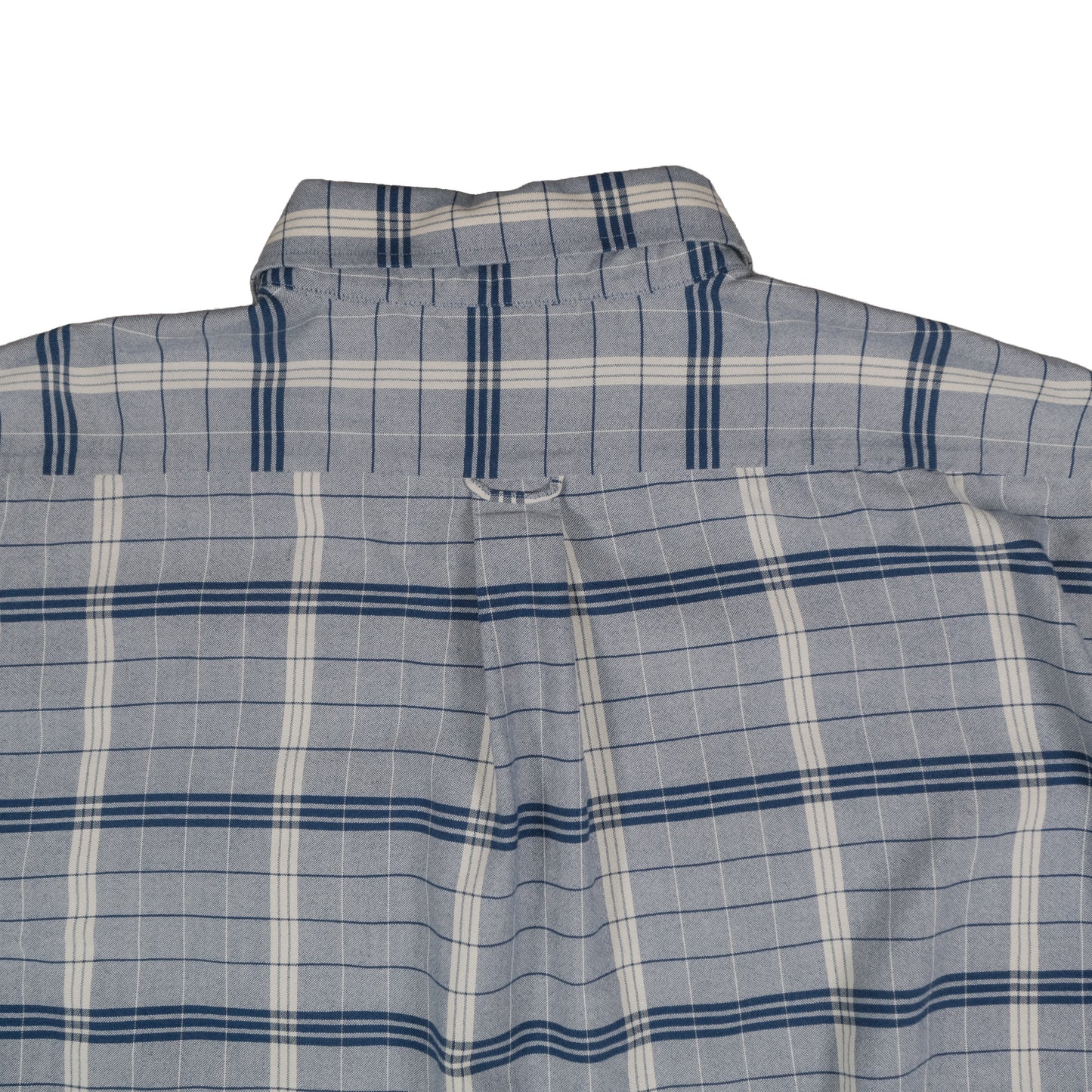 Vintage Whitefish Bay Men’s XL Button Down Window Pane Plaid Blue