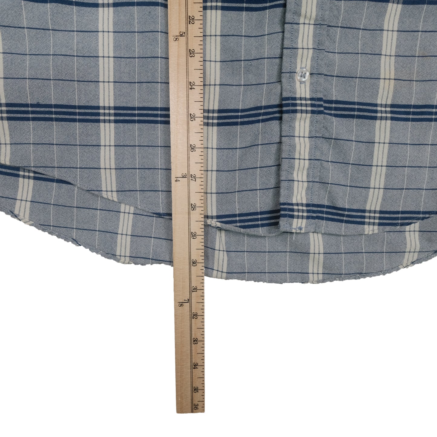 Vintage Whitefish Bay Men’s XL Button Down Window Pane Plaid Blue