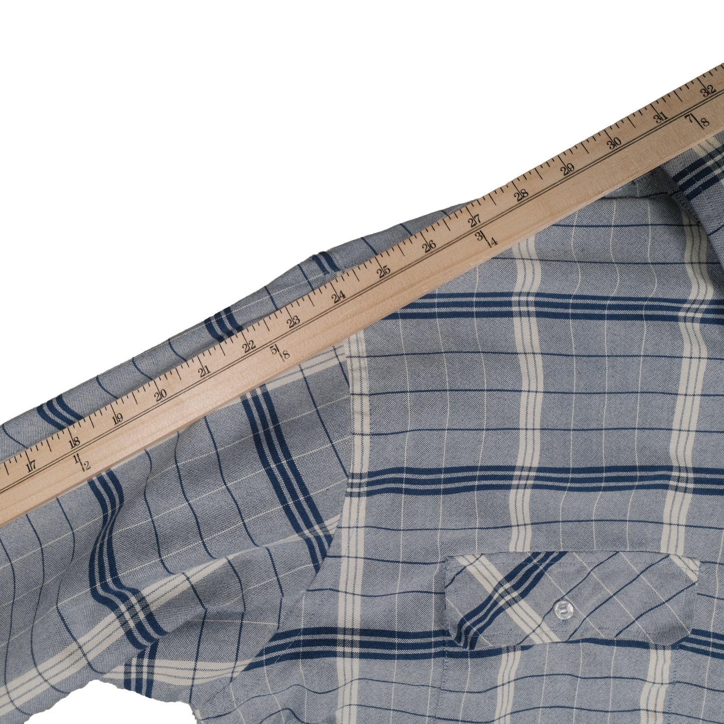 Vintage Whitefish Bay Men’s XL Button Down Window Pane Plaid Blue