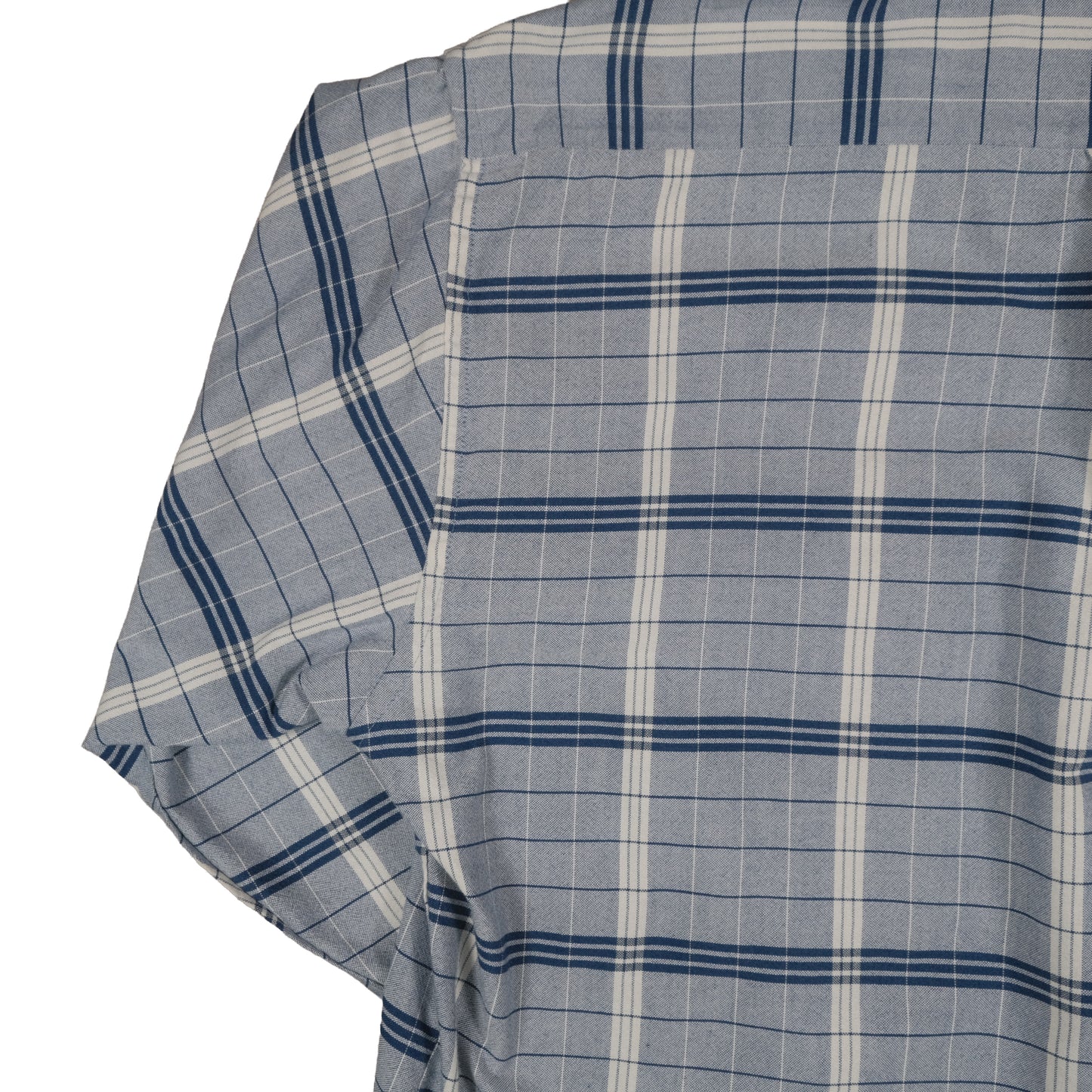 Vintage Whitefish Bay Men’s XL Button Down Window Pane Plaid Blue