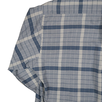 Vintage Whitefish Bay Men’s XL Button Down Window Pane Plaid Blue