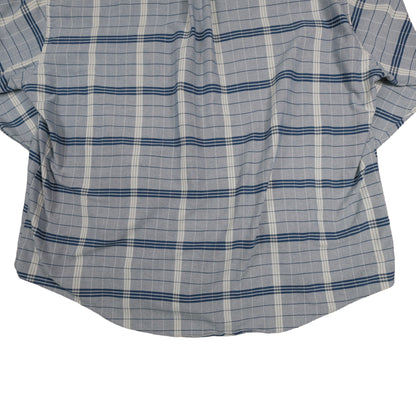 Vintage Whitefish Bay Men’s XL Button Down Window Pane Plaid Blue