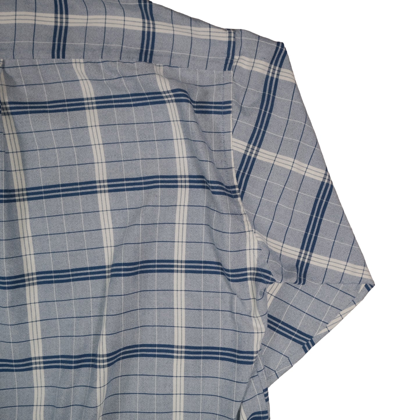 Vintage Whitefish Bay Men’s XL Button Down Window Pane Plaid Blue