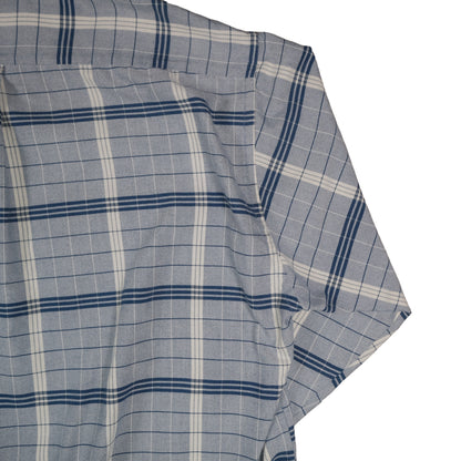 Vintage Whitefish Bay Men’s XL Button Down Window Pane Plaid Blue