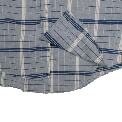 Vintage Whitefish Bay Men’s XL Button Down Window Pane Plaid Blue