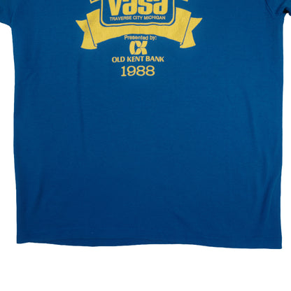 Vintage Traverse City, MI North American Vasa T-Shirt Blue Adult Small