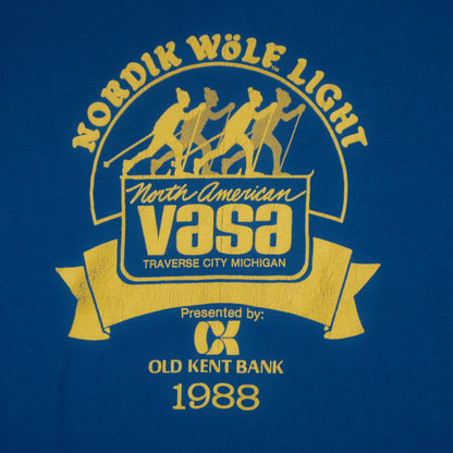 Vintage Traverse City, MI North American Vasa T-Shirt Blue Adult Small