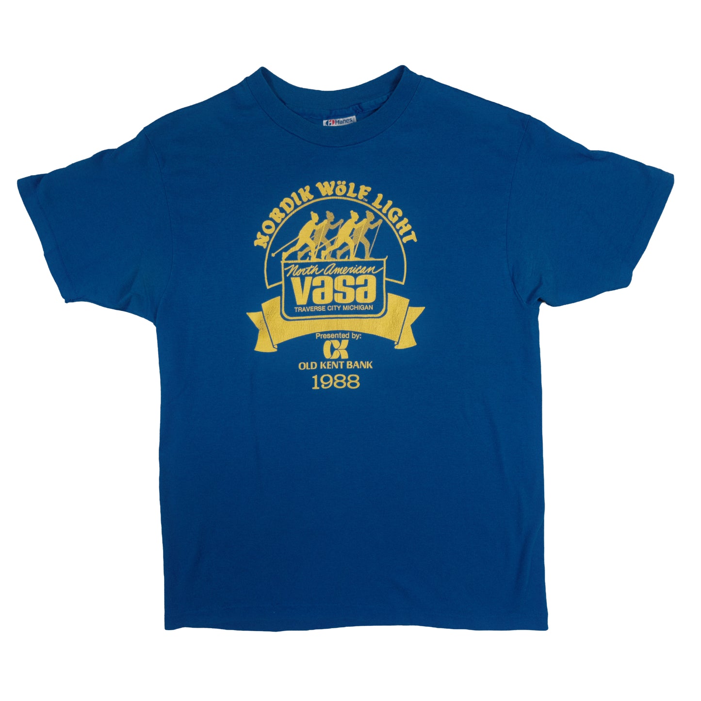 Vintage Traverse City, MI North American Vasa T-Shirt Blue Adult Small