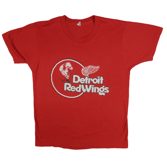 Vintage Detroit Red Wings T-Shirt Adult Small Screen Stars Red Hockey Single Stitch