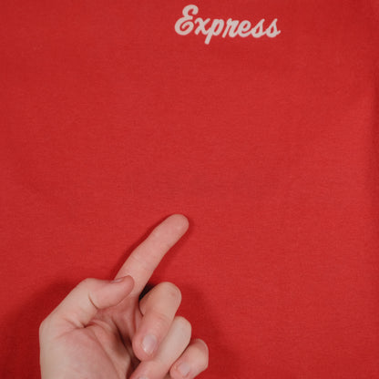 Vintage Screen Stars Adult Small T-Shirt Puff Print Thunder Express Red Single Stitch