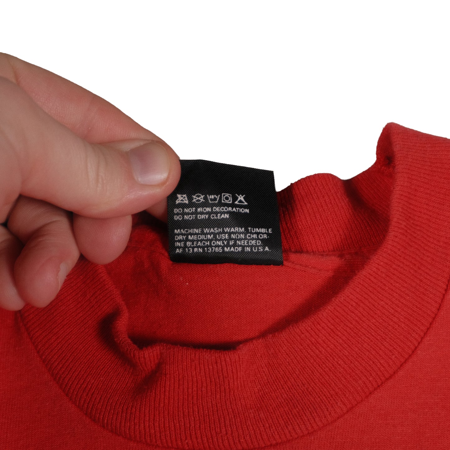 Vintage Screen Stars Adult Small T-Shirt Puff Print Thunder Express Red Single Stitch