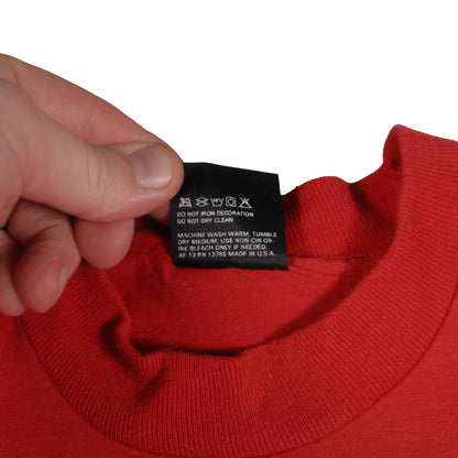 Vintage Screen Stars Adult Small T-Shirt Puff Print Thunder Express Red Single Stitch