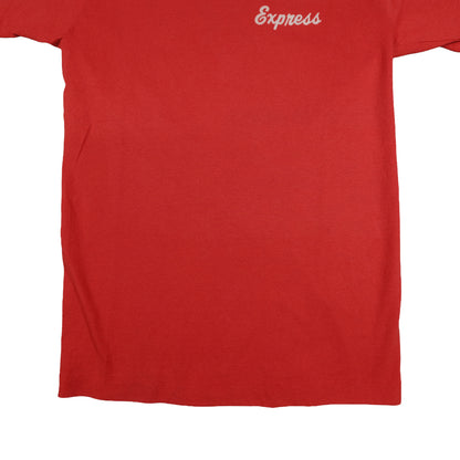 Vintage Screen Stars Adult Small T-Shirt Puff Print Thunder Express Red Single Stitch