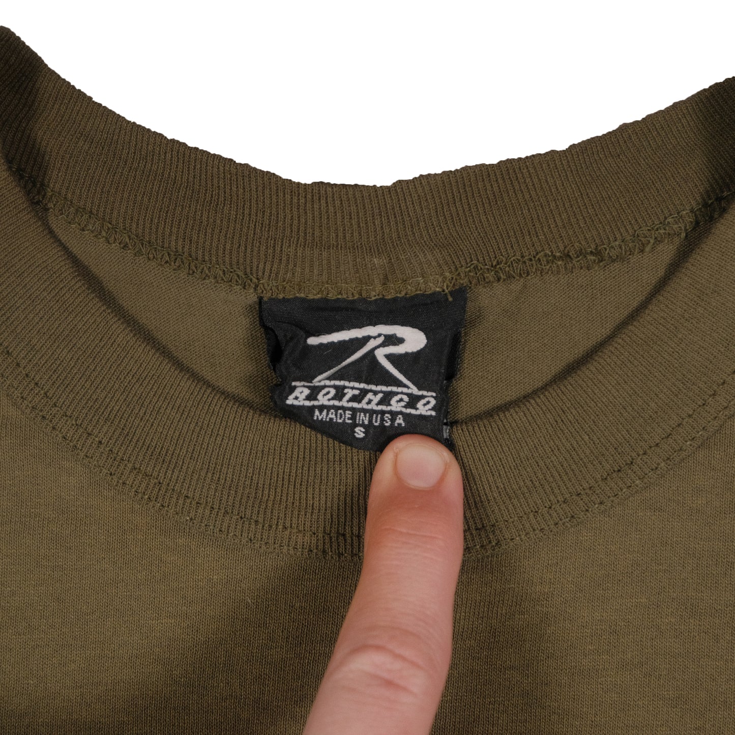 Vintage Rothco T-Shirt Adult Small Olive Green Biohazard Single Stitch