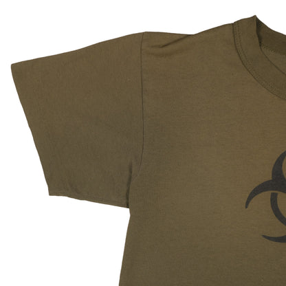 Vintage Rothco T-Shirt Adult Small Olive Green Biohazard Single Stitch